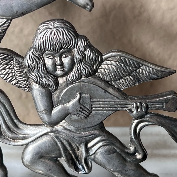 Vintage Godinger Silverplate Cherub Candle Holder, Taper, Dinner Candlelight - Picture 7 of 10